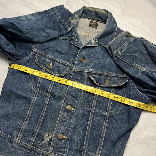 VTG 60s Men's Lee Sanforized Union Made Denim Jacket 101-J Size 38 R Vintage USA - Picture 17 of 24