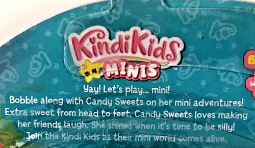 Bambola Moose KindiKids Minis Candy Sweets 3" Bobble Head occhi glitter 2020 ritirata - Foto 9 di 9