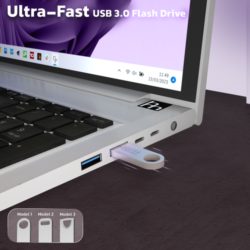 Flash Drive USB 3.0, High Speed Memory Stick, Thumb Drive, 16 GB 32 GB 64 GB - Afbeelding 2 van 7