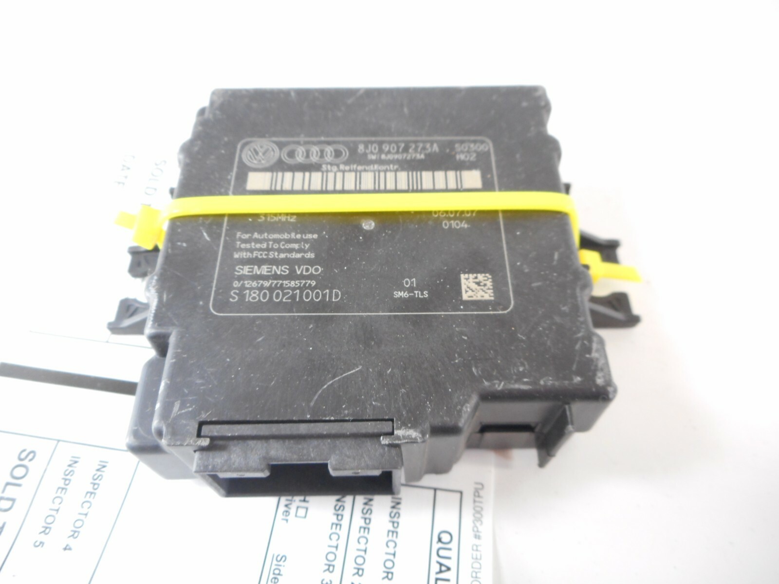 08 Audi A3 Tire Pressure Monitor System TPMS Module OEM 8J0 907 273 A eBay