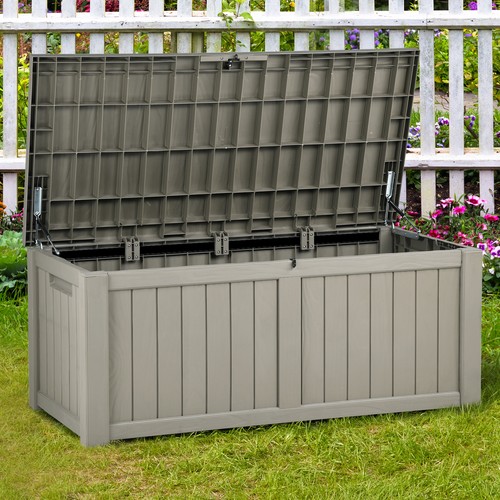 120 Gallon Resin Patio Deck Box Outdoor Storage Container Waterproof Garden Box - Picture 2 of 8