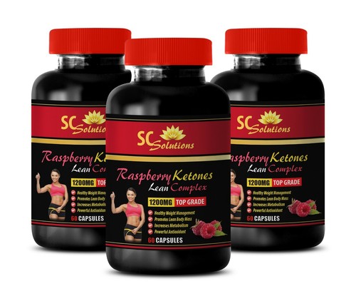 weight loss capsules - RASPBERRY KETONES - energy boosting complex 3 Bottles