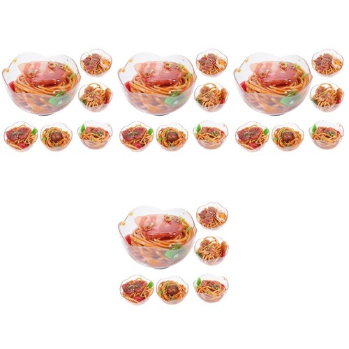 4 Count Simulation Lebensmittelmodell Kind Gefälschtes Nudelmodell - Zdjęcie 6 z 12