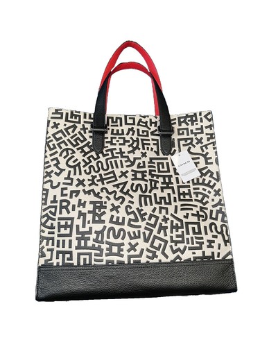 Coach 2018 Patchwork Turnlock Tote Bag A4 Large Vintage Used