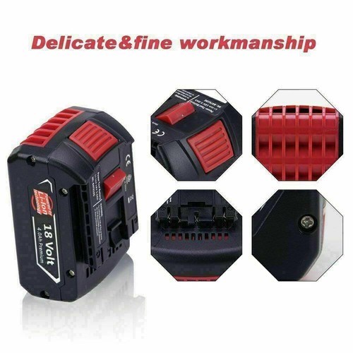 Batería de repuesto 18V 5,0Ah para Bosch GBA GSR GSB BAT609 BAT618 BAT620 y cargador - Imagen 9 de 27
