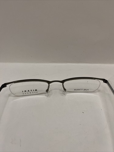 Mitani Eyeglasses Pure Titanium HalfRim ME76 3.TPMD Demo Lens Grey 48-18-148 - Picture 6 of 6