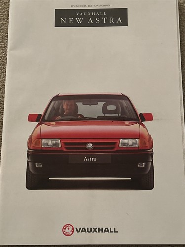Vauxhall Astra 1992 Modelle Edition 1 Original Auto Verkaufsprospekt Rahmenfähig