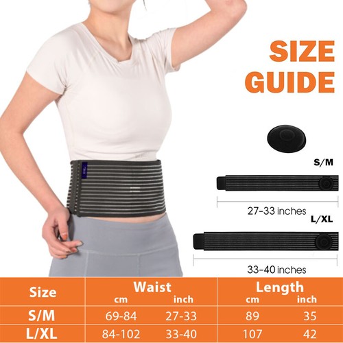 Umbilical Hernia Belt Women Men Abdomen Support Trainer Compression Belly Band - Picture 2 of 12