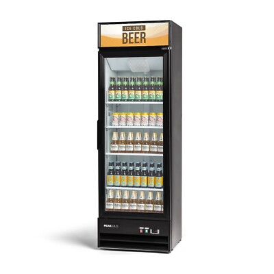 PEAKCOLD Glass Door -ICE COLD BEER- Display Cooler - Merchandiser  Refrigerator | eBay
