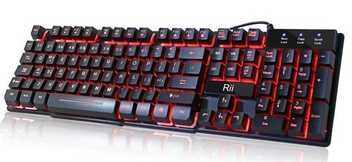 Rii RK100 3 Colors LED Backlit Mechanical Feeling USB Wired Multimedia Office... - Picture 1 of 7