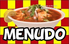 Menudo DECAL (Choose Size) Mexican Food Concession Vinyl Sign Sticker 2ck
