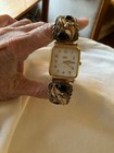 Wow! Men's Native American Navajo Watch. Sterling silver, gold, 4 Garnets. Ec