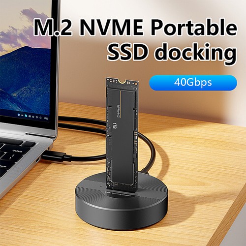 SSD Reader 40Gbps SSD Docking Station for M.2 NVME 22110 2280 2260 2242 2230 SSD - Afbeelding 9 van 11