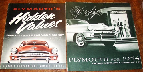 54 Folletos de ventas de Plymouth 1954 Plaza Belvedere Savoy P-25 - Imagen 2 de 10