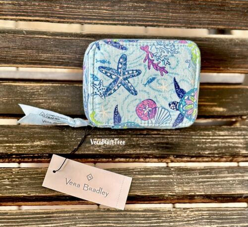 Vera Bradley Travel Pill Case TURTLE DREAM SEA TURTLES Sea Life BLUE NWT RARE - Picture 4 of 5