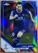 2021-2022 Topps Chrome UEFA Champions League Lionel Messi Blue /150 #100