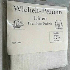 Ivory Bliss Linen: Permin's Premium Cross Stitch Fabric - 18" x 27" - 28 Count