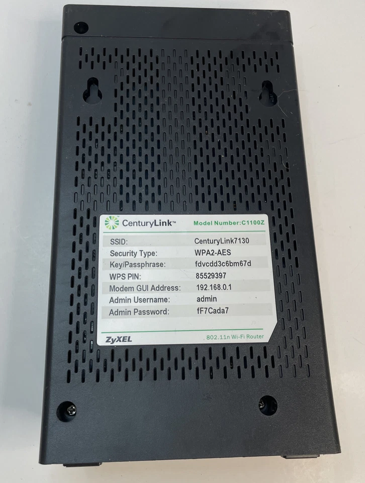CenturyLink C1100Z ZyXel Wireless WiFi Modem Router. - Image 2 of 4