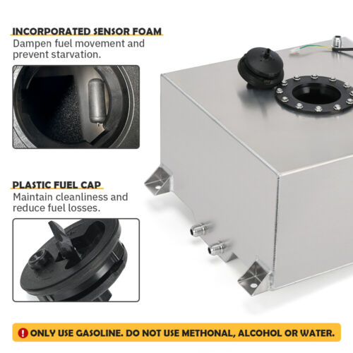 40L 10 Gallon Fuel Cell Surge Tank w/ Sender + Internal Foam AN10 Fitting - Picture 6 of 13