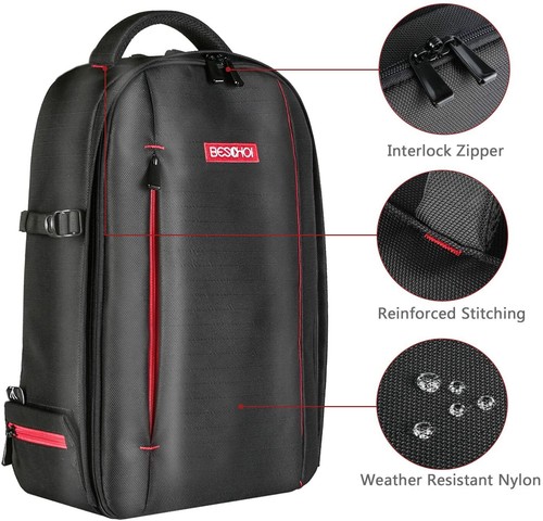 Beschoi PRO XXL DSLR SLR Camera Rucksack Case Bag Backpack For Canon Nikon Sony - Picture 9 of 17
