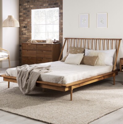 2022 Boho Solid Wood Queen Size Bed Frame 2022 Boho Solid Wood Queen Size Bed, Boho King Bed Frame