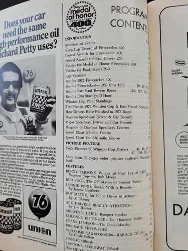 1973 NASCAR Daytona Firecracker 400 Program, David Pearson Win #74 - Bild 4 von 16