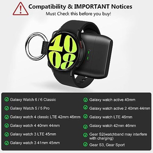 1400MAH Mini ładowarka magnetyczna Typ C / USB Kabel ładujący do Samsung Galaxy Watch - Zdjęcie 2 z 13