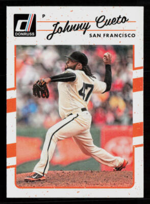 2017 Donruss Johnny Cueto #142 San Francisco Giants Baseball Card