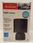 Sunbeam Table Lamp Modern Black w Energy Saving LED Bulb Warm Ambient Light