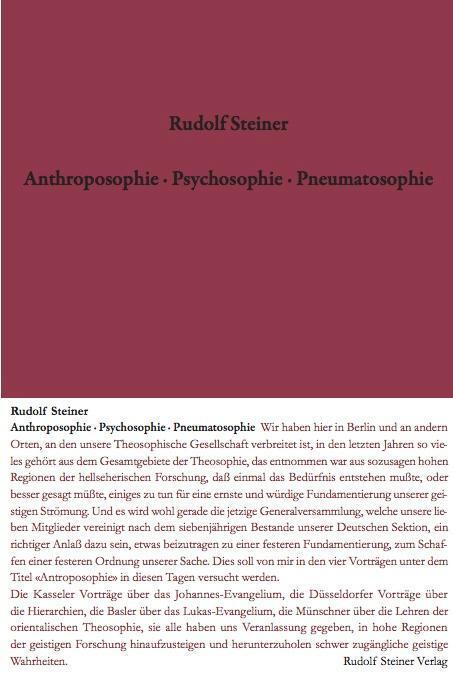 Thumbnail - Anthroposophie - Psychosophie - Pneumatosophie | Steiner, Rudolf
