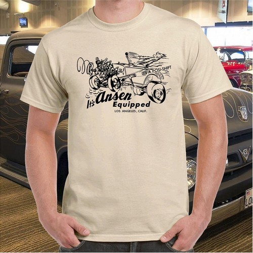 Ansen Equipped T-SHIRT T SHIRT CLOTHING 100% COTTON HOT ROD RAT ROD VINTAGE - Picture 7 of 8