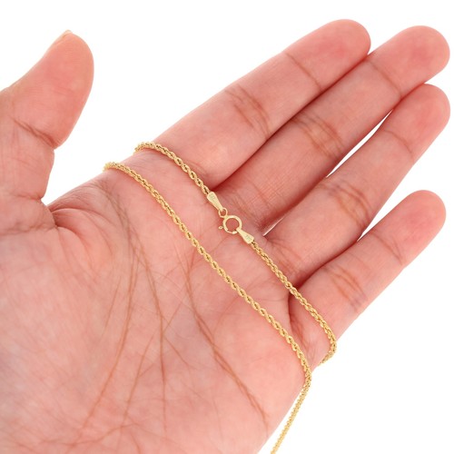 14K Yellow Gold 1mm-10mm D/C Rope Chain Link Necklace Bracelet Mens Women 7"-30" - Picture 12 of 144