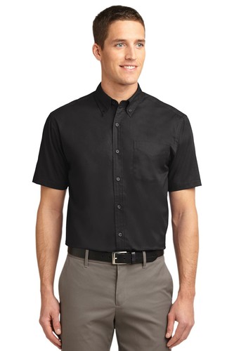 Port Authority TLS508 Mens Big & Tall Short Sleeve Button Down Dress Shirt - Picture 5 of 27