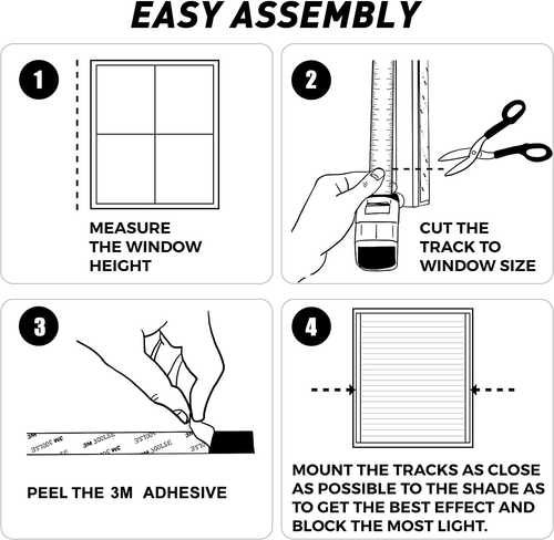 100% Blackout PVC Light Blocking Strips for Window Shades - Block Light along th - Picture 7 of 12