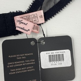 Agent Provocateur Fifi Black Pink 36B/3/3 Set NWT