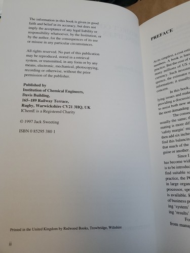 Project Cost Estimating Principles and Practice Jack Sweeting Hardcover 1997 - Bild 3 von 8