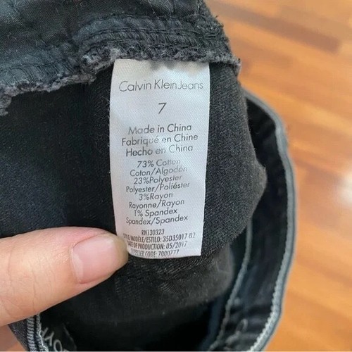 Calvin Klein Jeans Black Boyfriend Denim Skirt Girl's Size 7 - Picture 10 of 10