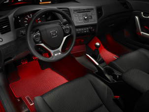 2013 Oem Honda Civic Sedan Red Interior Illumination