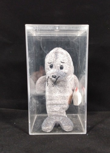 Ty Slippery the Seal Beanie Baby-Retired-In Case-PE Pellets-Free Shipping!! - Picture 5 of 5