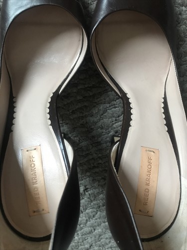 REED KRAKOFF Dark Brown Leather High Heel Pumps Shoes 39.5 EU / 8 US, EUC - Picture 10 of 12