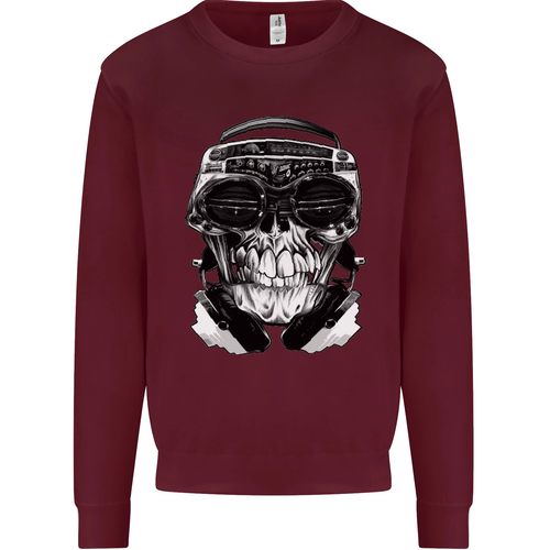 Ghetto Blaster Skull Kids Sweatshirt Jumper - Picture 33 of 97