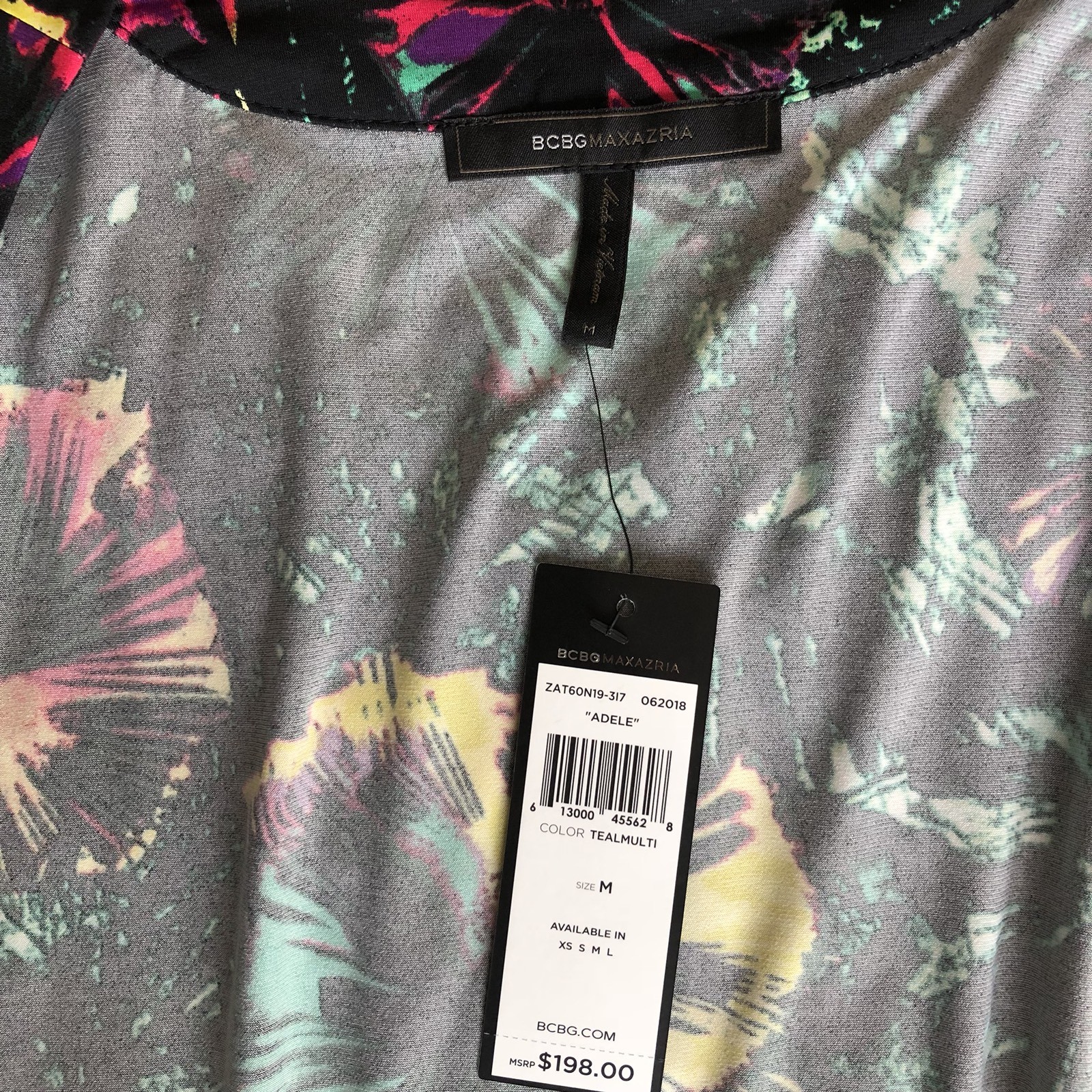 Bcbg Maxazria Maxazria Maxazria Mujer Adele Vestido Talla M Color Tealmulti Tied-Front New W 948986 Bcbg Maxazria Maxazria Maxazria Mujer Adele Vestido Talla M Color Tealmulti Tied-Front New W 948986