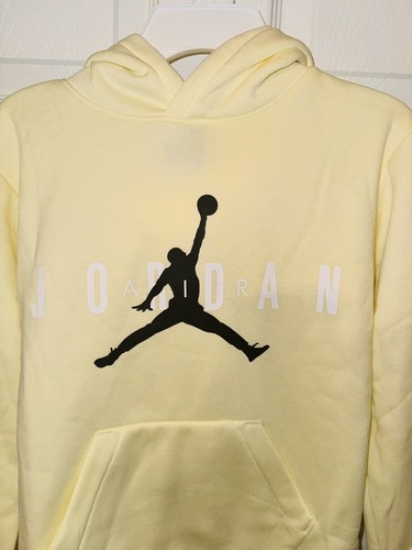 AIR JORDAN Big Kids' Pullover Hoodie Sz S 8-10yrs Yellow/Legend Sand *Free Ship* - Picture 5 of 8