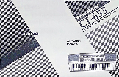 Casio CT-655 Casiotone Tone Bank Keyboard User's Owner's Manual
