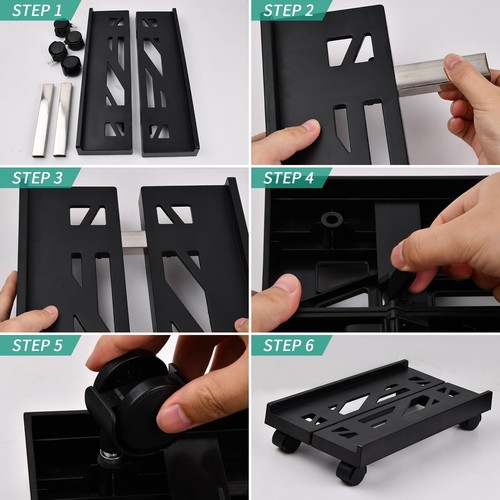 CPU Ständer Computer Tower Ständer Rollwagen PC Halterung Wagen Unter Schreib... - Afbeelding 4 van 8