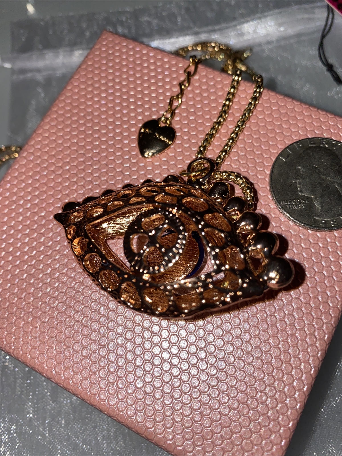 Betsey Johnson Necklace Gold Blue Protective Evil Eye Multi Color Crystals | eBay Betsey Johnson Necklace Gold Blue Protective Evil Eye Multi Color Crystals | eBay