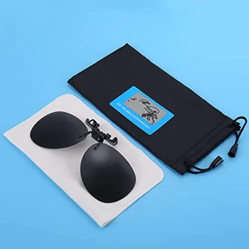 Gafas de sol retro polarizadas con clip abatibles de plástico conducir pesca viajar Foto 4 de 4