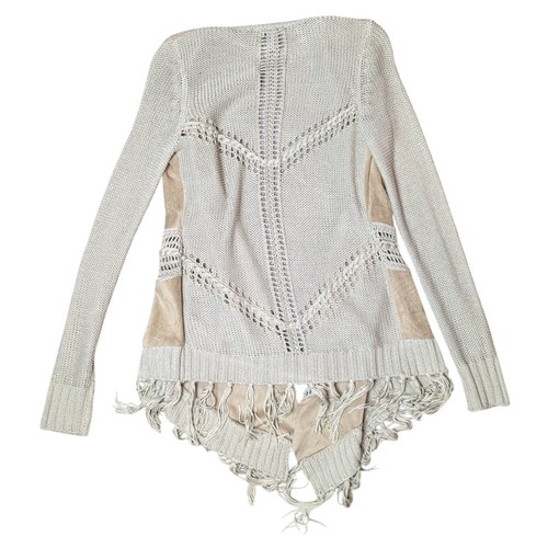 INC International Concepts frange boho cardigan maglia maglione uncinetto donna piccolo - Foto 2 di 5