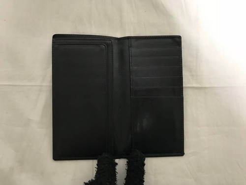 Portafoglio lungo Gucci vera pelle bifold portafoglio nero business uomo donna - Foto 3 di 6