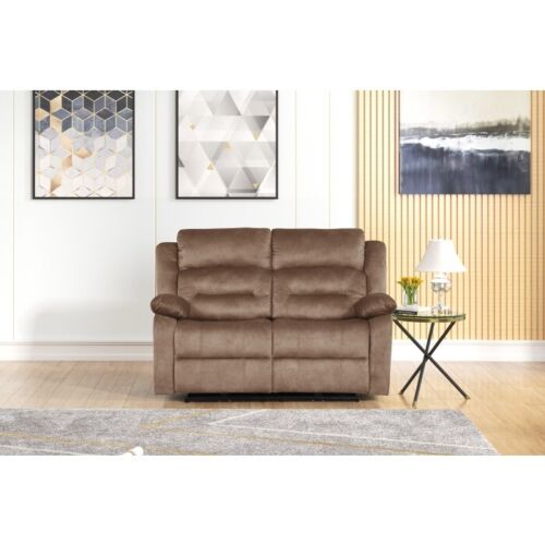 Modern Living Room Power Reclining Sofa 3Pc Set, Plush Pillow Top, Armrest, Tan - Picture 2 of 12